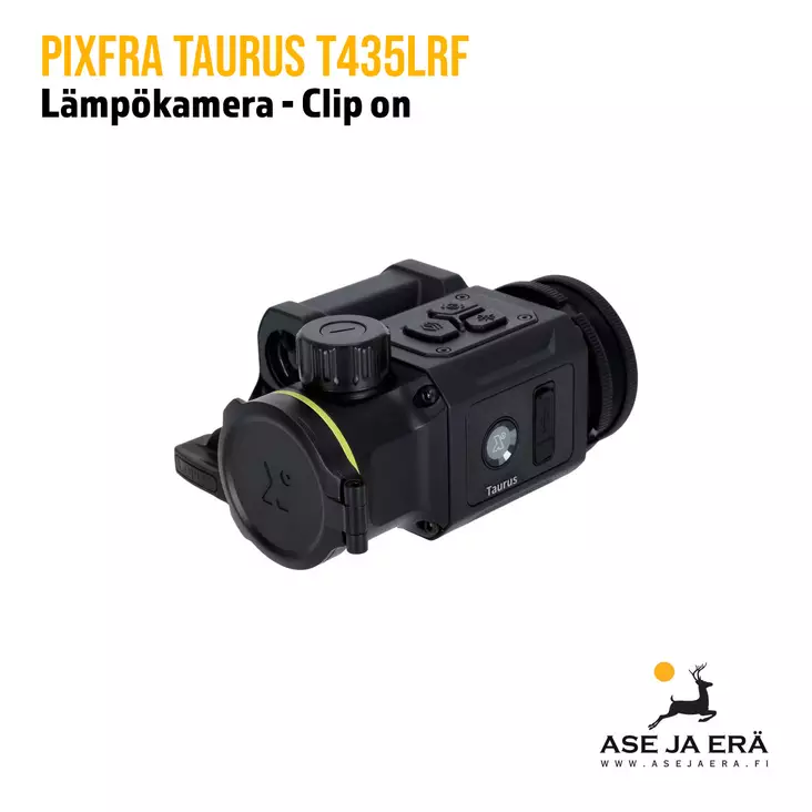 Pixfra Taurus T435LRF lämpötähtäin - yleiskuva etuviistosta - Clip On -Lämpölisäosa - 6976144451319 - 1