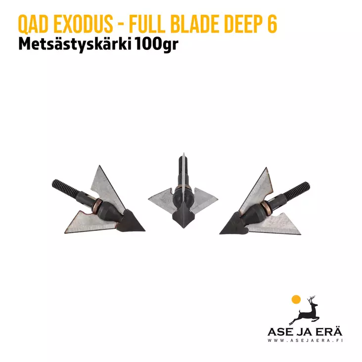 QAD Exodus Deep Six metsästyskärki 3 kpl - Metsästyskärjet - 710504037159 - 1