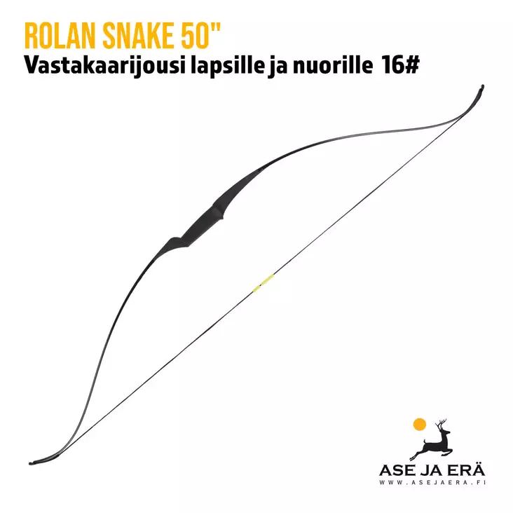 Rolan Snake 50" vastakaarijousi lapsille ja nuorille 16# - yleiskuva sivusta - Perinnejouset - 8720054390439 - 1