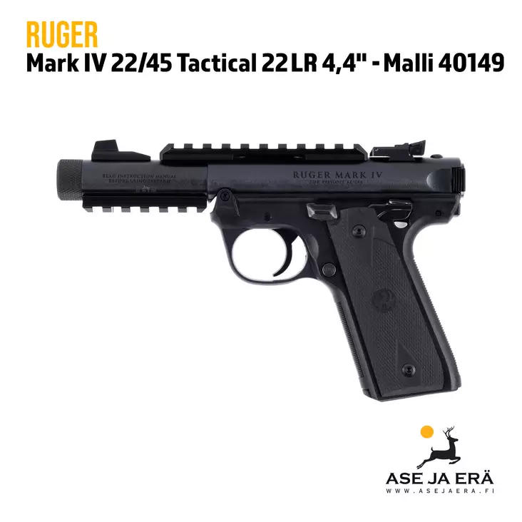 Ruger Mark IV 22/45 Tactical pienoispistooli - Pienoispistoolit - 736676401499 - 1