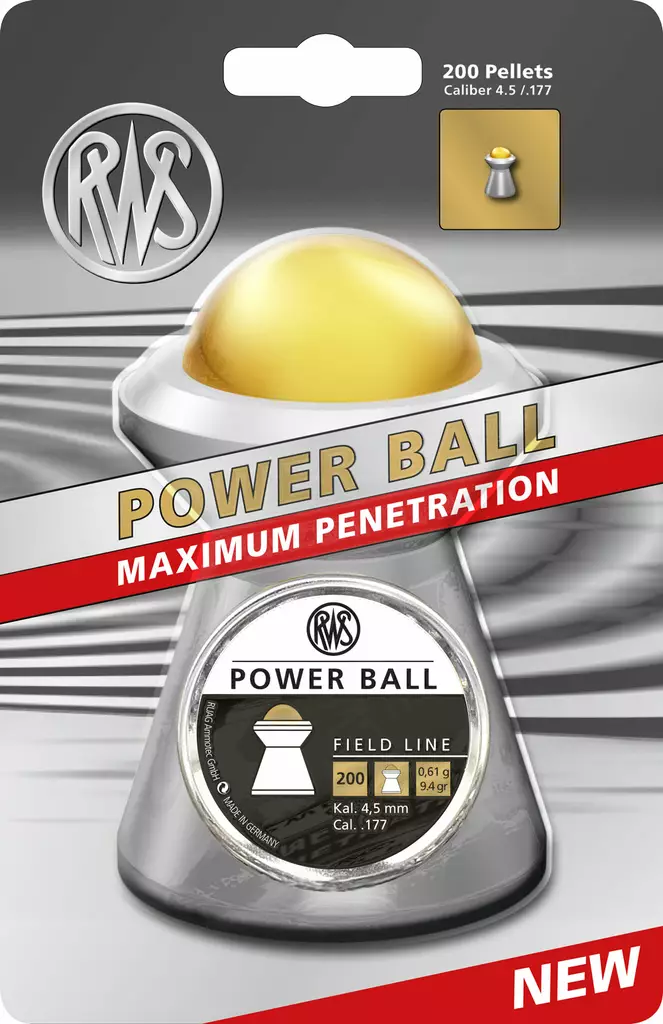 RWS Power Ball 4,50 mm ilma-aseluoti 0,61 g - 4,5 mm ilmakivääriluodit - 4000294186059 - 1