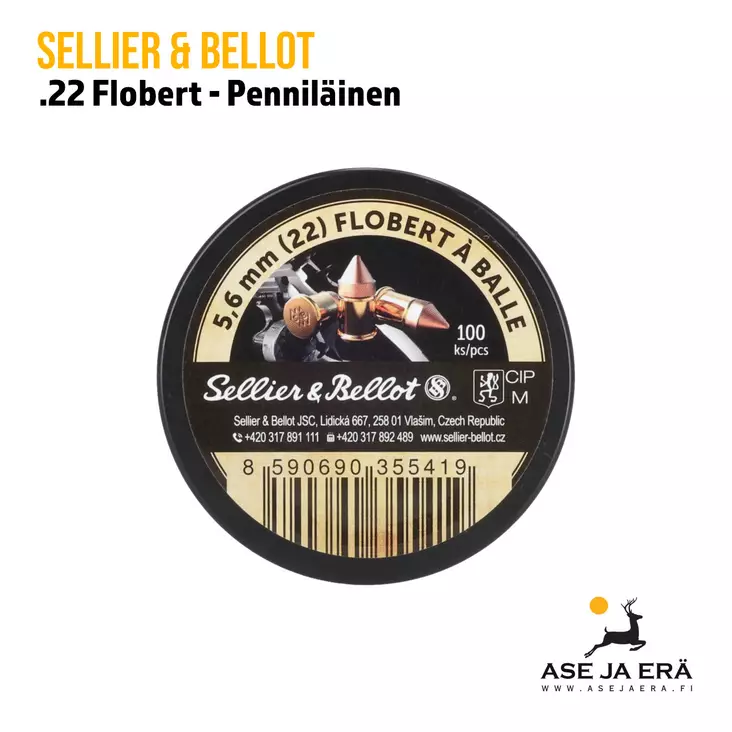 Sellier & Bellot .22 Flobert 1,15 g pienoiskiväärinpatruuna - 22 Subsonic patruunat - 8590690355419 - 1
