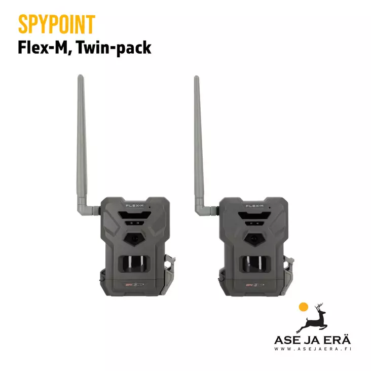 Spypoint Flex-M Twin Pack lähettävä riistakamera - yleiskuva, kaksi kameraa - Lähettävä riistakamera - 0887157023379 - 1