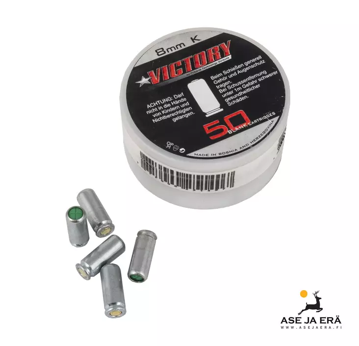 Victory 8 mm paukkupatruuna 50 kpl - Starttiaseen patruunat - 3877000251179 - 1