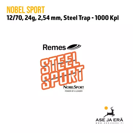 12/70 Steel Sport Nobel 24g No 7 1000kpl - Haulikon ratapatruunat - StelSportNobel10RA - 1