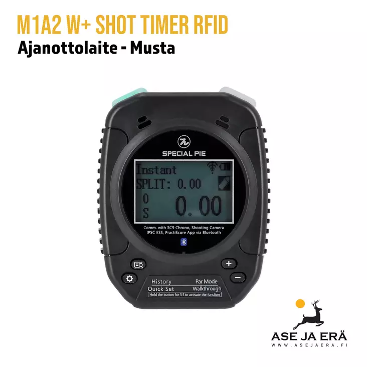 M1A2 W+ Shot Timer RFID ajanottolaite Musta - Yleiskuva - Ajanottolaitteet - M1A2WPLUSMmusta - 1