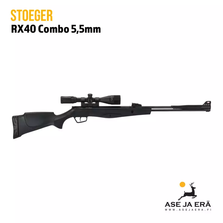Stoeger RX40 Combo 5,5mm ilmakivääri kiikaritähtäimellä - Vipuviritteiset ilmakiväärit - STORX400012A - 1