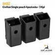 Ghost Civilian Single Pouch lipastasku 3 Kpl musta, yleiskuva - Lipastaskut ja patruunapidikkeet - GI03MGRSB - 10