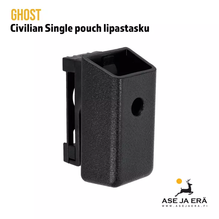 Ghost Civilian Single Pouch lipastasku musta, yleiskuva - Lipastaskut ja patruunapidikkeet - GI03MGRSB - 3