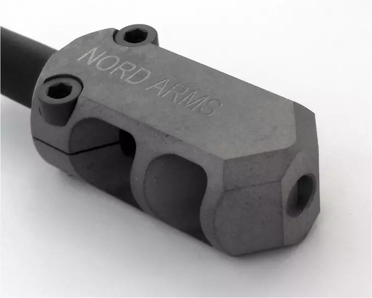 Nord Arms ruostumaton suujarru 223 TPI 35 mm, thread+clamp - Suujarrut ja liekinsammuttimet - NAMB22335C - 1