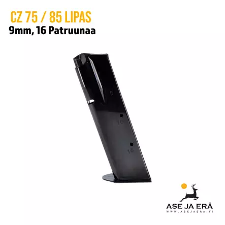CZ 75/85 lipas 9mm 16 patruunalle - vasen sivu - Pistoolien lippaat - 0422-0710-07ND - 2