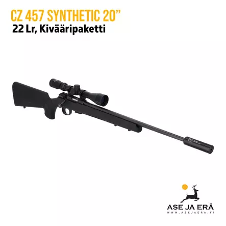 CZ 457 Synthetic 20" pienoiskivääripaketti - Pulttilukkoiset pienoiskiväärit - CZ457synth22LRpake - 9