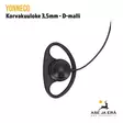 Yonneco korvakuuloke 3,5mm D-malli - Yksityiskohta kuuloke - VHF -radiopuhelimet - yonnecodkuuloke - 3