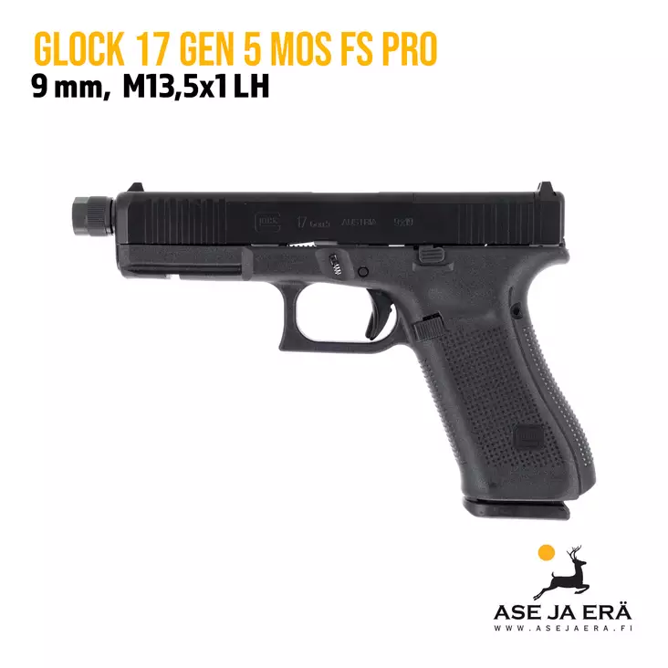 Glock 17 GEN 5 MOS FS PRO 9 mm pistooli kierrepiipulla - Pistoolit - GLOCK17G5MOSkierre - 14