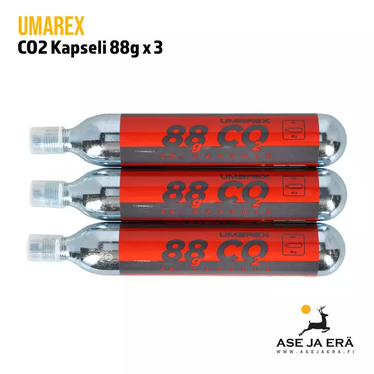 Umarex CO2 Kapseli 88g 3kpl - Co2 kaasupatruunat - 3CO2Kapseli88g - 1
