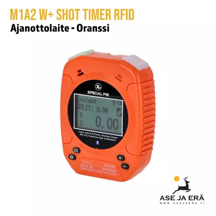 M1A2 W+ Shot Timer RFID ajanottolaite oranssi - Etuviistosta - Ajanottolaitteet - M1A2WPLUSMoranssi - 2