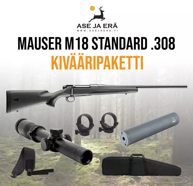 Mauser M18 Standard .308 Win kivääripaketti - Pulttilukkoiset kiväärit - MauserM18paketti - 1