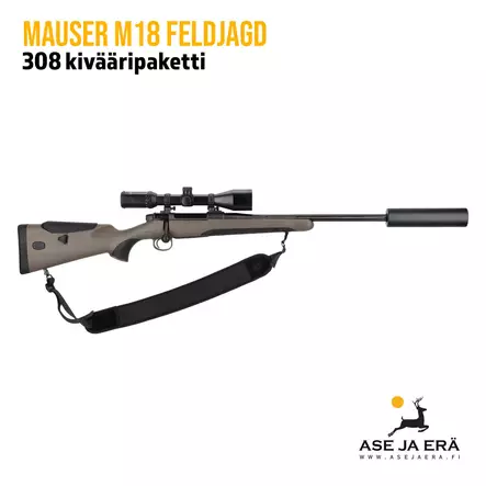 Mauser M18 Feldjagd .308 kivääripaketti yleiskuva sivusta - Kivääripaketit - MauScafeldpak - 1