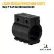 Laser-tähtäimen Picatinny-sovite Bug-A-Salt kärpäshaulikkoon, etuviistosta vasemmalta - Lasertähtäimet - karpaspysylaserjal - 2