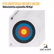 Nylonilla vahvistettu Fita jousitaulu 40 cm X 40 cm Nylonilla vahvistettu  jousiammuntaan 10 Kpl - Yleiskuva - Paperiset maalitaulut - Fita40x4010kpl - 1