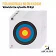 Nylonilla vahvistettu Fita jousitaulu 60 cm X 60 cm Nylonilla vahvistettu  jousiammuntaan 10 Kpl - Yleiskuva - Paperiset maalitaulut - Fita60x6010kpl - 1