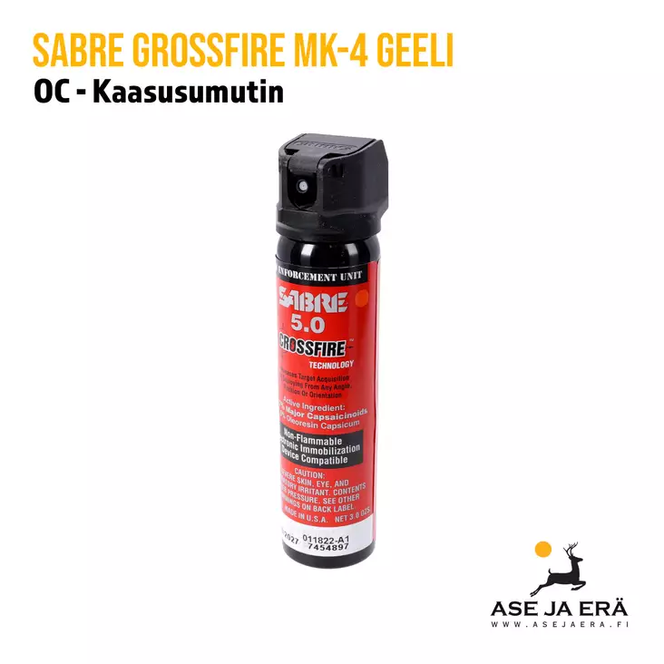 Sabre Crossfire kaasusumutin MK-4 (geeli) - Luvanvaraiset kaasusumuttimet - 56CFT30GEL - 5