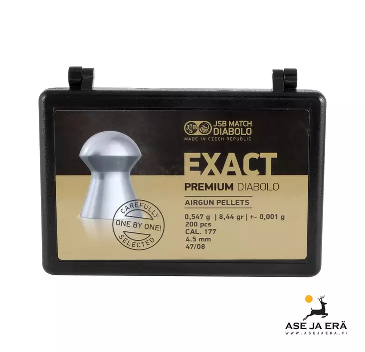 4,51mm JSB Exact Premium 0,547g ilma-aseluoti 200 kpl - 4,5 mm ilmakivääriluodit - jsbexactpremium - 1
