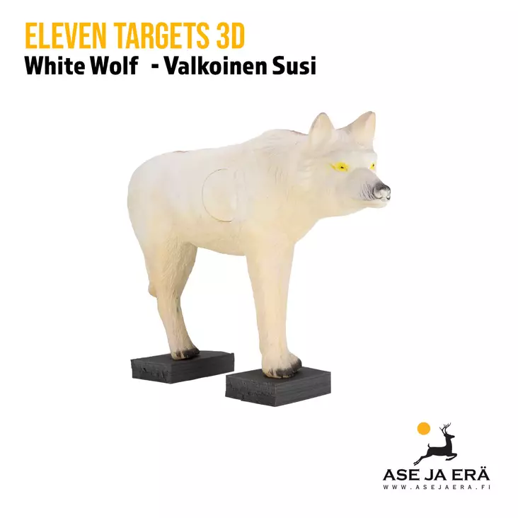 Eleven Targets 3D-taulu Valkoinen Susi vaihtoinsertillä - 3D-eläintaulut - ELVaE53P - 1