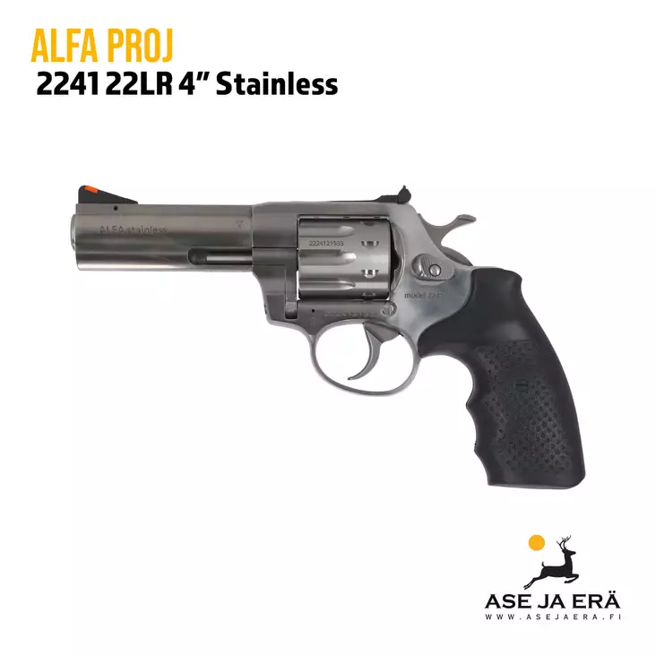 Alfa Proj 2241 Stainless 4" 22LR pienoisrevolveri - Pienoisrevolverit - alfaproj224122lr - 4