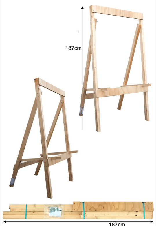 Avalon puinen tauluntaustan teline 4 jalkaa - Tauluntaustat ja telineet - SSDA4POOT - 1