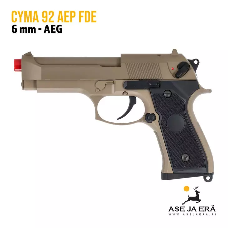 Cyma 92 AEP airsoft-pistooli FDE - Pistoolit ja -revolverit - CM126UPT - 1