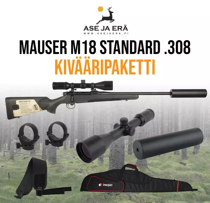 Mauser M18 Standard .308 kivääripaketti - Kivääripaketit - MauserM18STD308pkt - 1