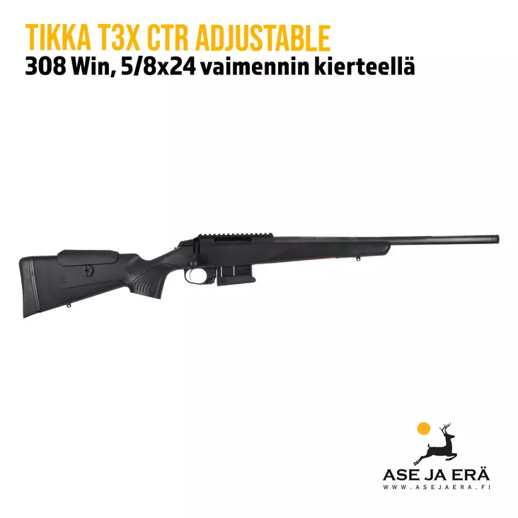 Tikka T3x CTR Adjustable kivääri - Pulttilukkoiset kiväärit - TF1T29GL105MT - 2
