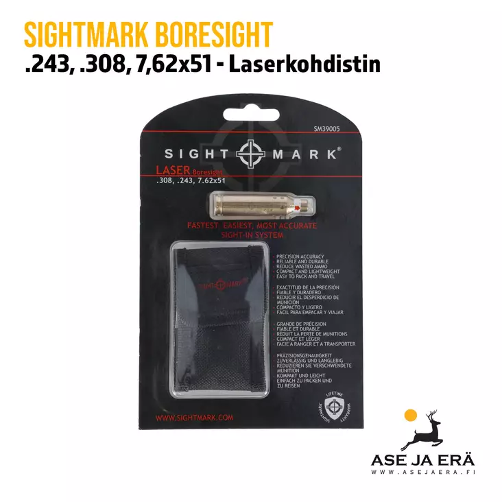 Sightmark .243, .308, 7.62x51 Boresight laserkohdistin - Kohdistuslaitteet - 810119010049 - 3