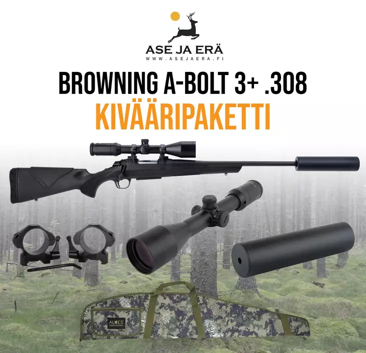 Browning A-Bolt 3+ 308 kivääripaketti - Kivääripaketit - KivaaripakettiBrow - 1