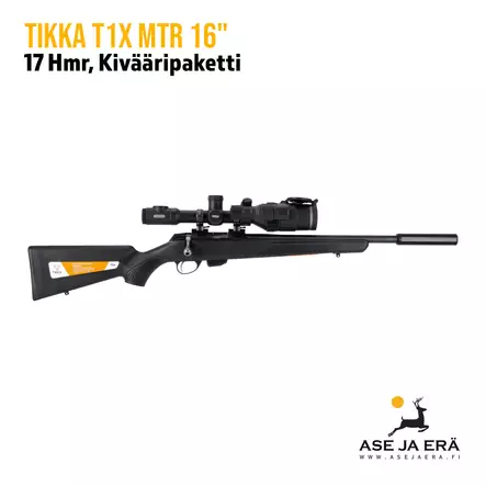 Tikka T1X MTR 17hmr 16" Pienpetopaketti - Pulttilukkoiset pienoiskiväärit - pienpetotikkaT1X - 1