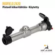 Redfield 2x20 Pistooli Kiikari Käytetty niklattu - Takayläviistosta linssinsuojat avoinna - Käytetyt kiikaritähtäimet - REDFIELD2x - 8