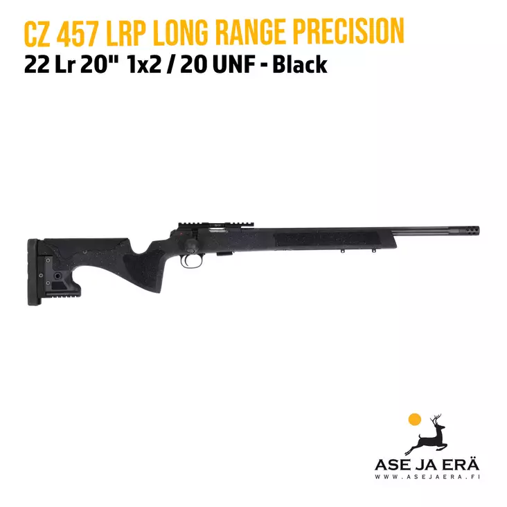 CZ 457 Long Range Precision 22 LR 20" pienoiskivääri, musta - Pulttilukkoiset pienoiskiväärit - 50848591PVBMAAX - 1