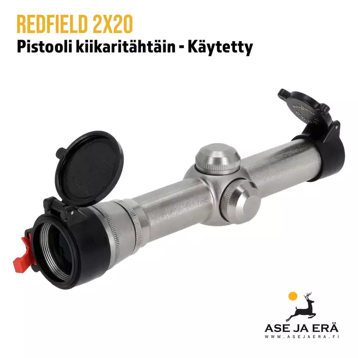 Redfield 2x20 Pistooli Kiikari Käytetty niklattu - Yleiskuva - Käytetyt kiikaritähtäimet - REDFIELD2x - 1