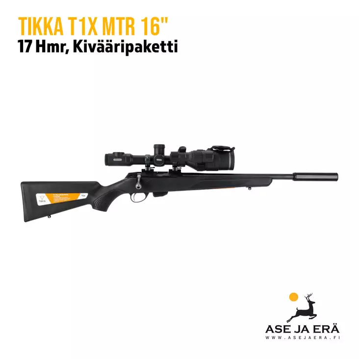 Tikka T1X MTR 17hmr 16" Pienpetopaketti - Pulttilukkoiset pienoiskiväärit - pienpetotikkaT1X - 1