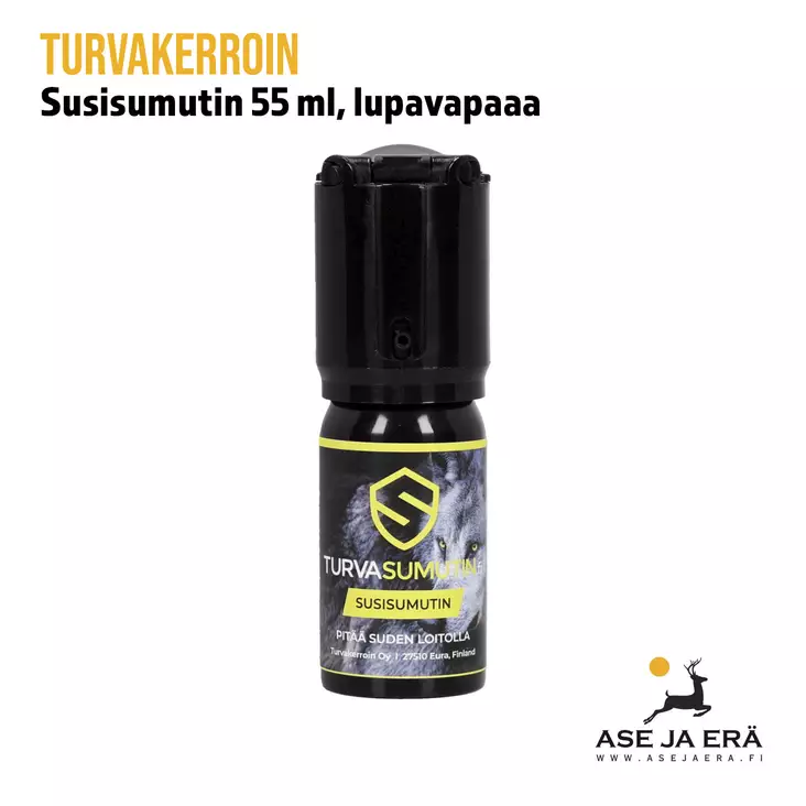 Turvakerroin Susisumutin lupavapaa - yleiskuva edestä - Lupavapaat kaasusumuttimet - Wolfspray - 1