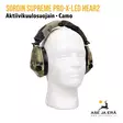 Sordin Supreme Pro-X-Led H2 GEL Camo, etuviistosta - Kuulosuojaimet - 7392749009240 - 6