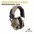 Sordin Supreme Pro-X-Led H2 GEL Camo, etuviistosta - Kuulosuojaimet - 7392749009240 - 10
