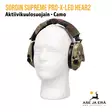 Sordin Supreme Pro-X-Led H2 GEL Camo, Korvilla - Kuulosuojaimet - 7392749009240 - 3