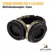 Sordin Supreme Pro-X-Led H2 GEL Camo, Gel pehmusteet näkyvissä - Kuulosuojaimet - 7392749009240 - 13