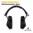 Sordin Supreme Pro-X H2 Musta, Edestä - Kuulosuojaimet - 7392749008984 - 19