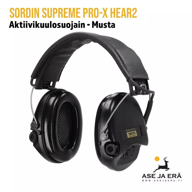 Sordin Supreme Pro-X H2 Musta, Yleiskuva - Kuulosuojaimet - 7392749009226 - 1